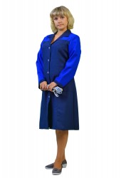 Халат жіночий "Любава", синій+волошка